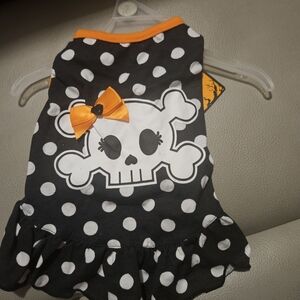 Polka Dot Skull Dog Dress